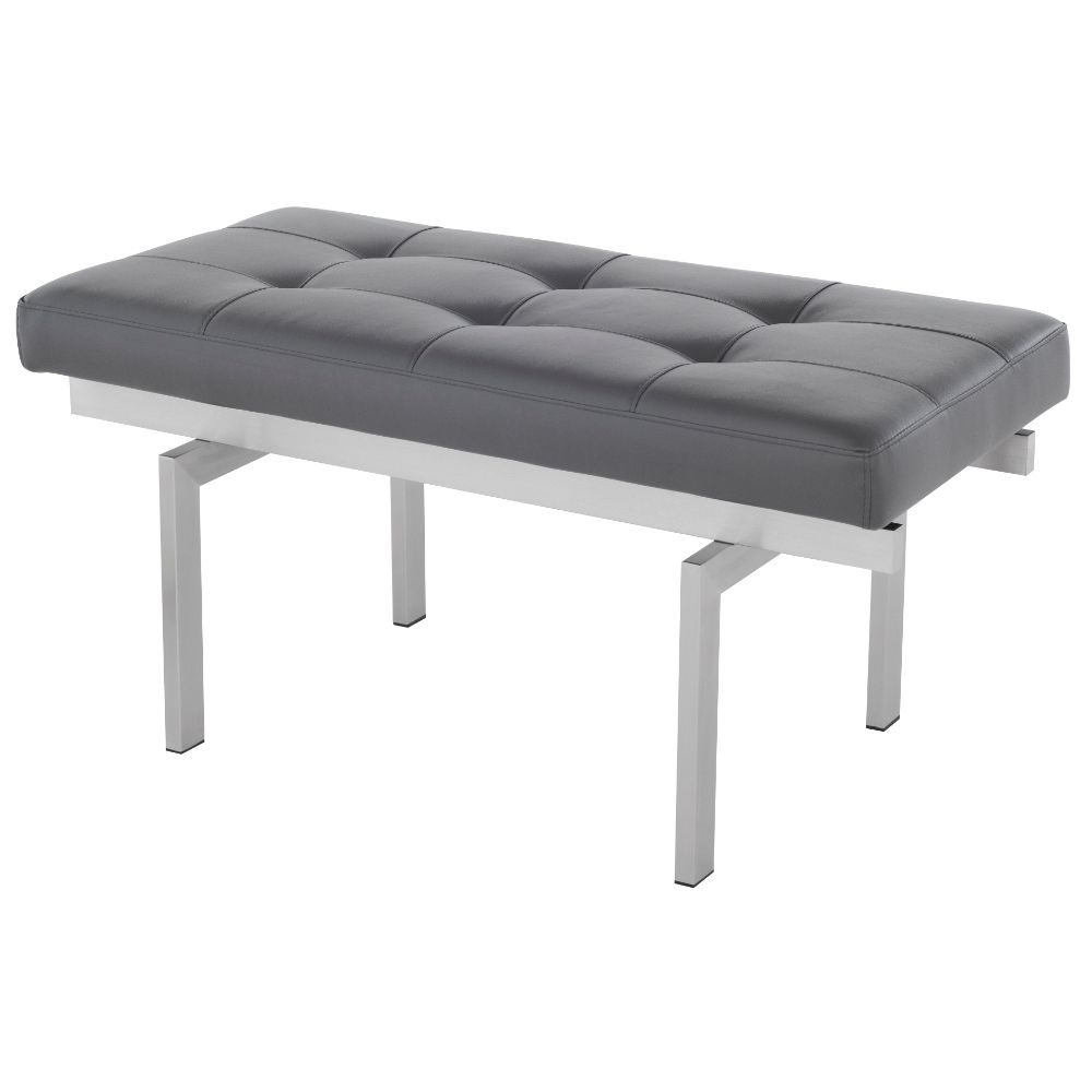 Nuevo HGTB132 LOUVE OCCASIONAL BENCH in GREY